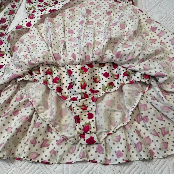 For Love & Lemons Betty Bud Rose Mini Dress Size S - Picture 9 of 14